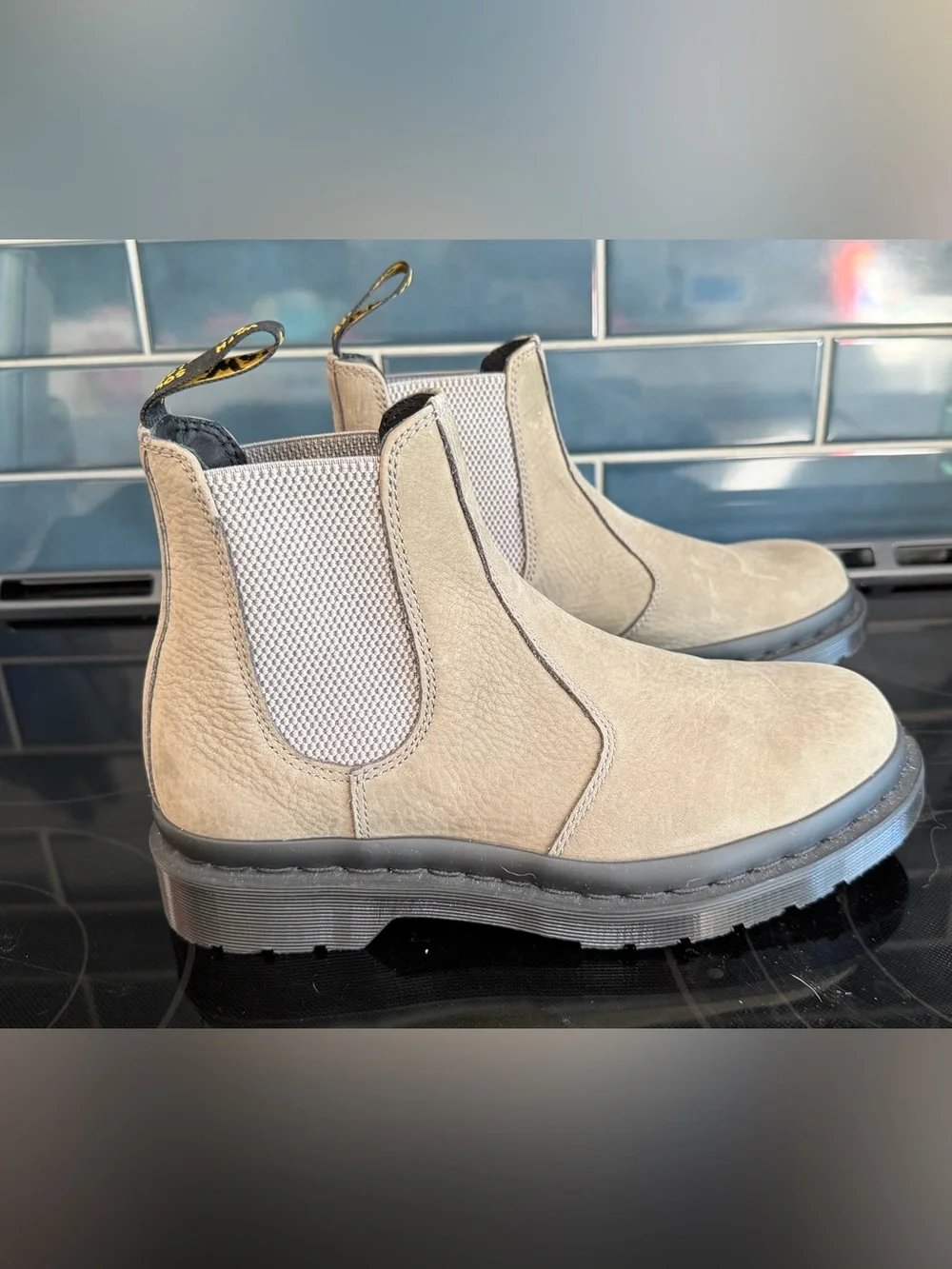 Dr. Martens Men's Gray Suede 2976 Chukka Chelsea Boots